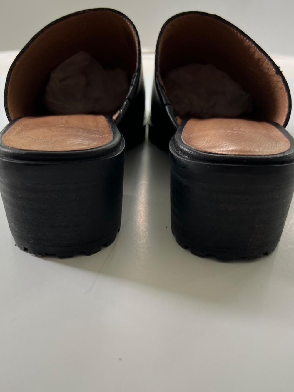 Madewell Mindy Leather Mules Black Slip On Shoes Size 7 - Picture 6 of 9